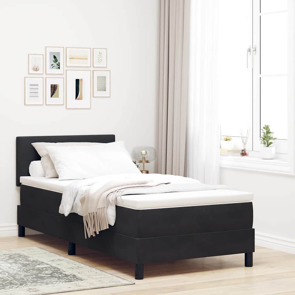 Boxspring Bed Met Hoofdeinde Fluweel