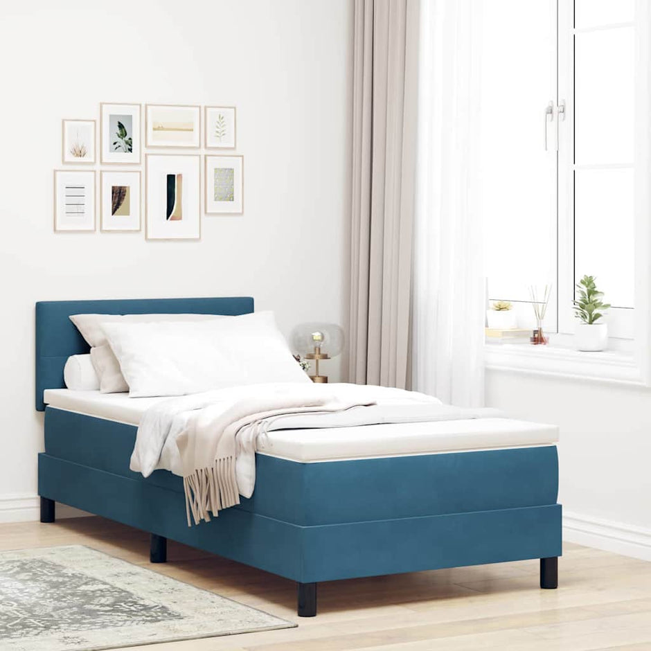 Boxspring Bed Met Hoofdeinde Fluweel