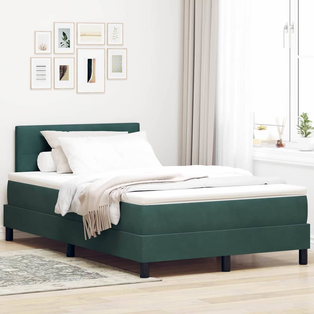 Boxspring Bed Met Hoofdeinde Fluweel