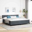 Boxspring Bed Met Hoofdeinde Fluweel