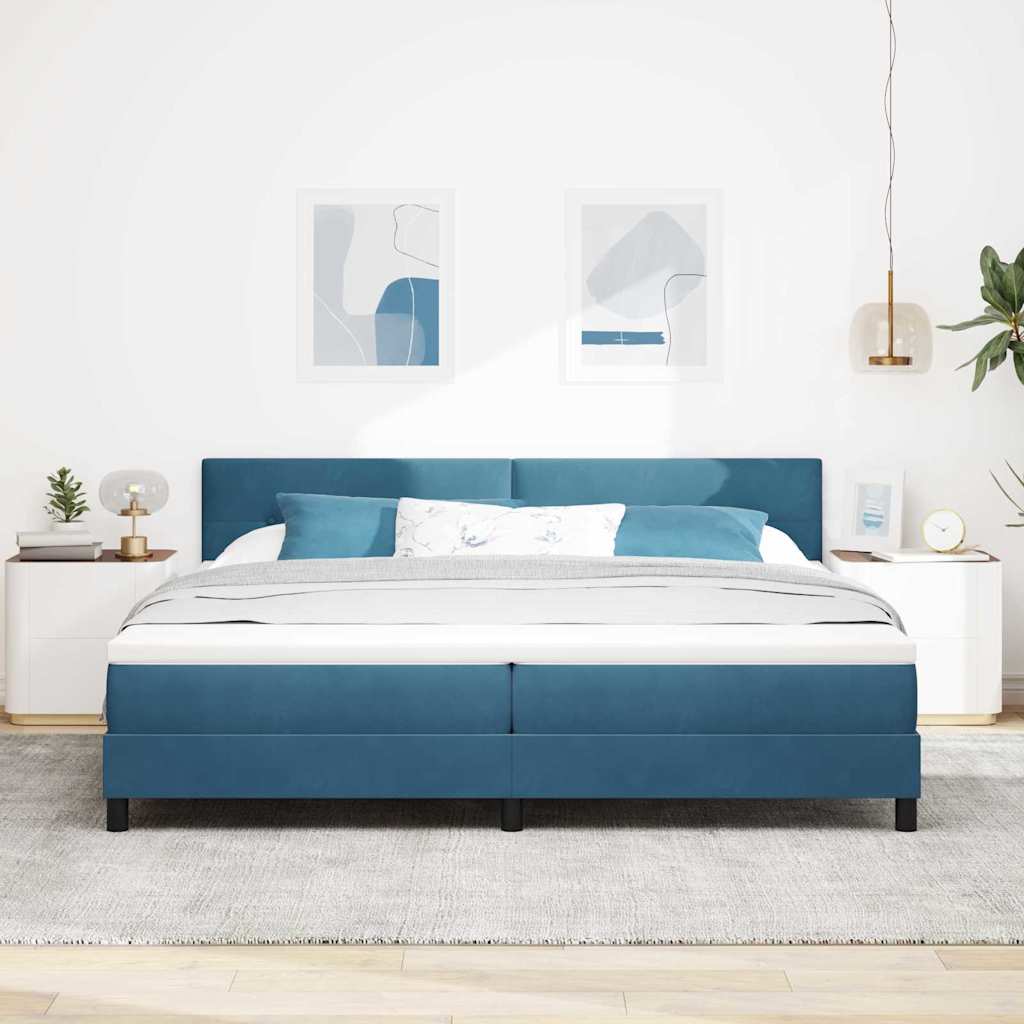 Boxspring Bed Met Hoofdeinde Fluweel
