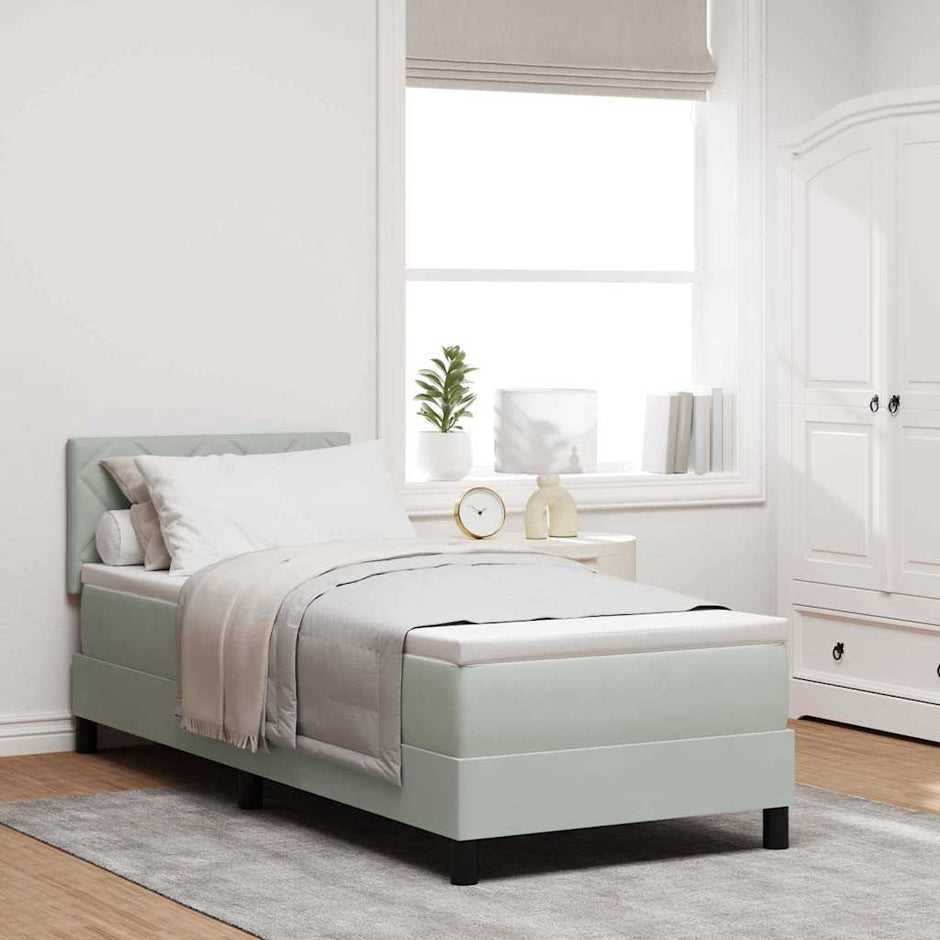 Boxspring Bed Met Hoofdeinde Fluweel