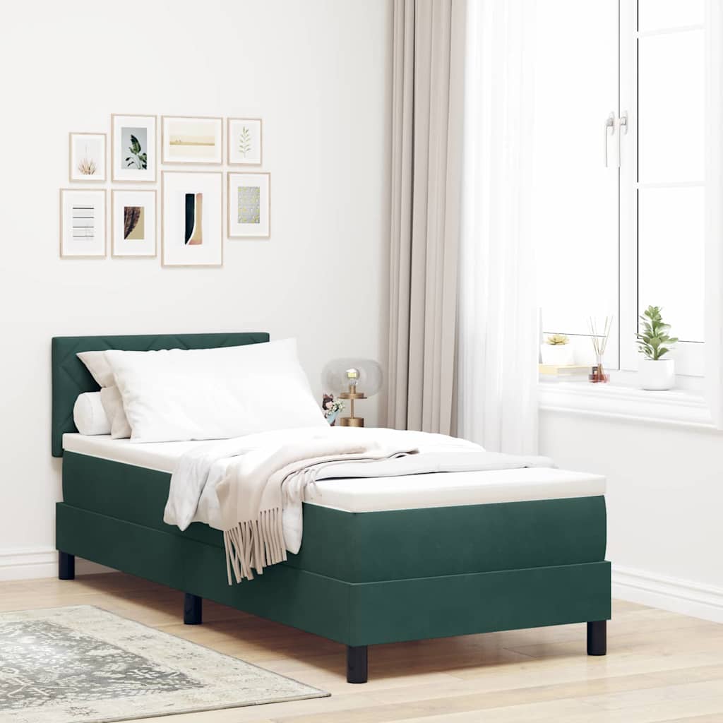 Boxspring Bed Met Hoofdeinde Fluweel
