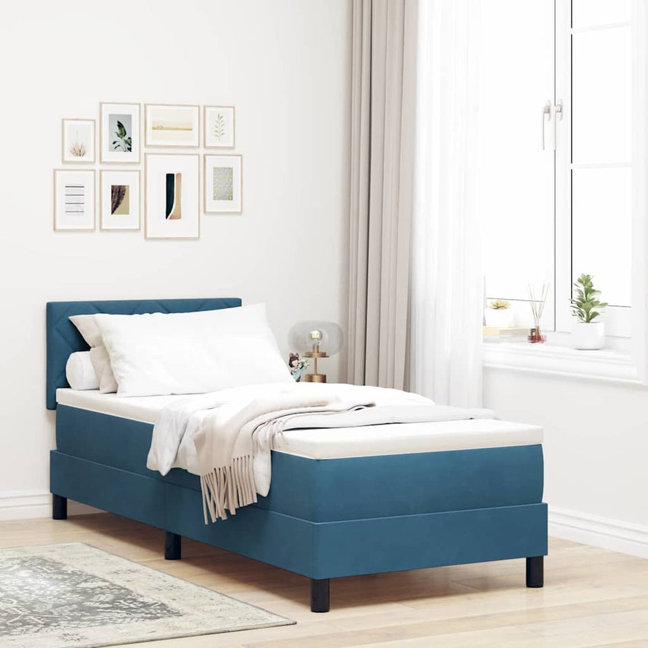 Boxspring Bed Met Hoofdeinde Fluweel