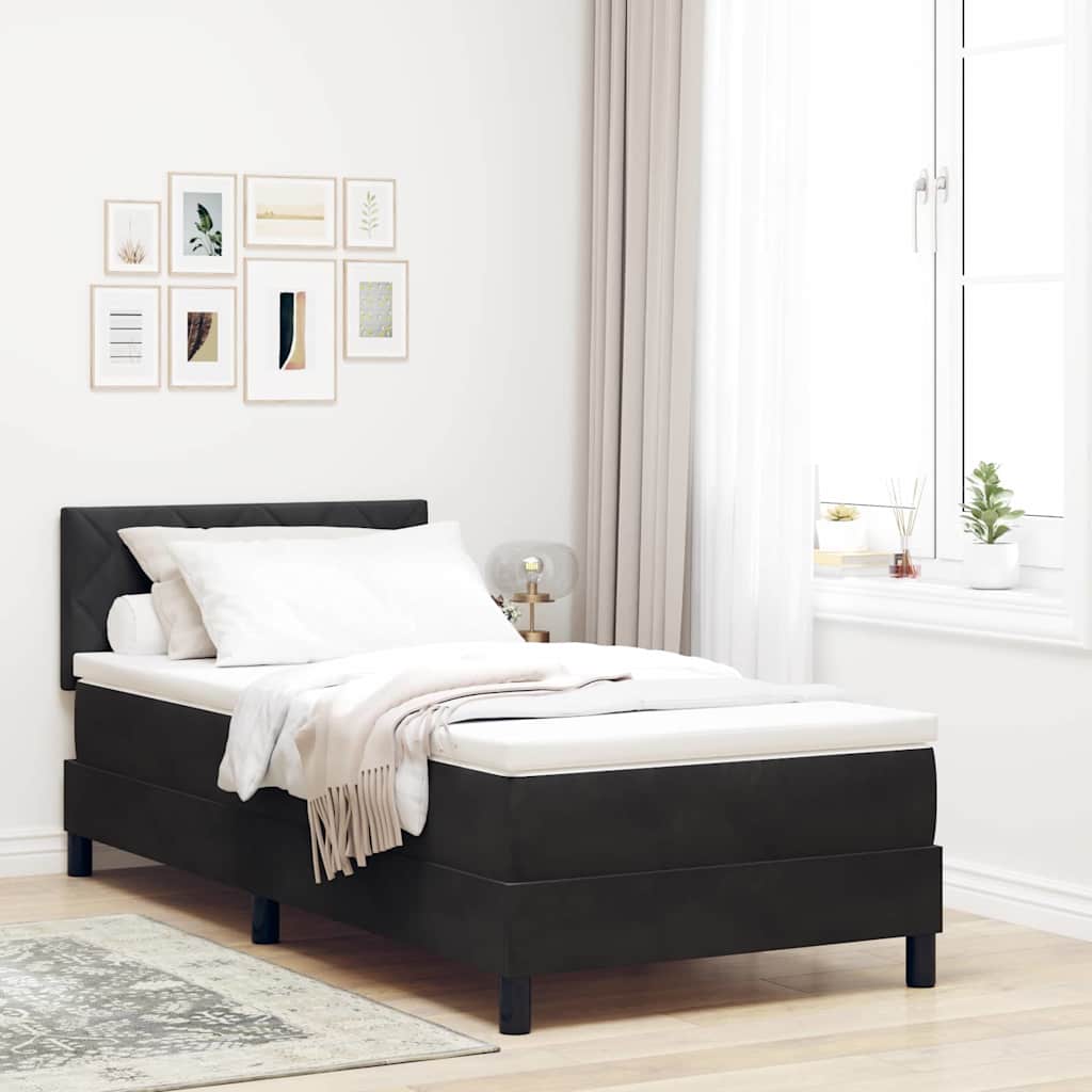 Boxspring Bed Met Hoofdeinde Fluweel