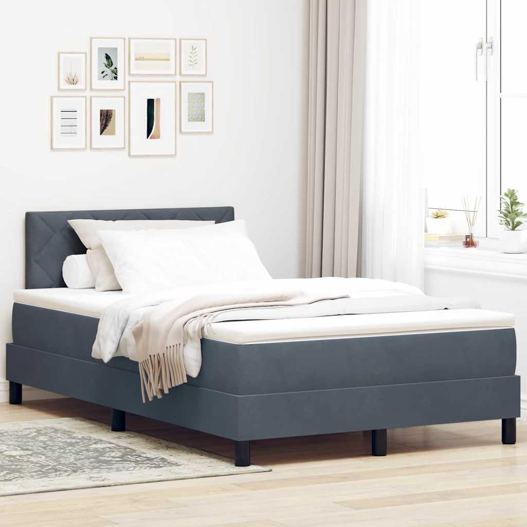 Boxspring Bed Met Hoofdeinde Fluweel