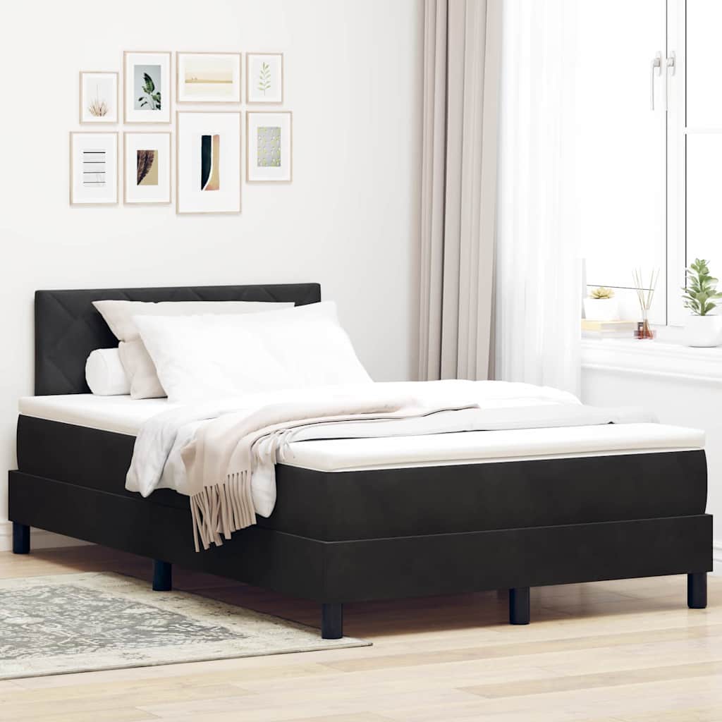 Boxspring Bed Met Hoofdeinde Fluweel