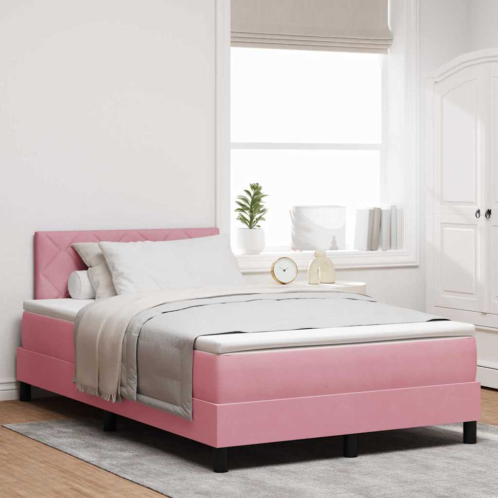 Boxspring Bed Met Hoofdeinde Fluweel