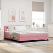 Boxspring Bed Met Hoofdeinde Fluweel