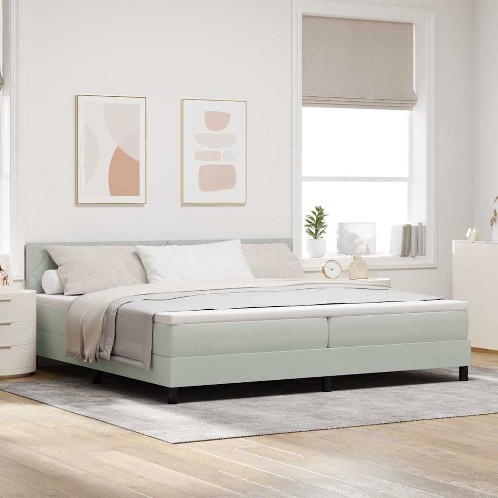 Boxspring Bed Met Hoofdeinde Fluweel