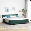 Boxspring Bed Met Hoofdeinde Fluweel