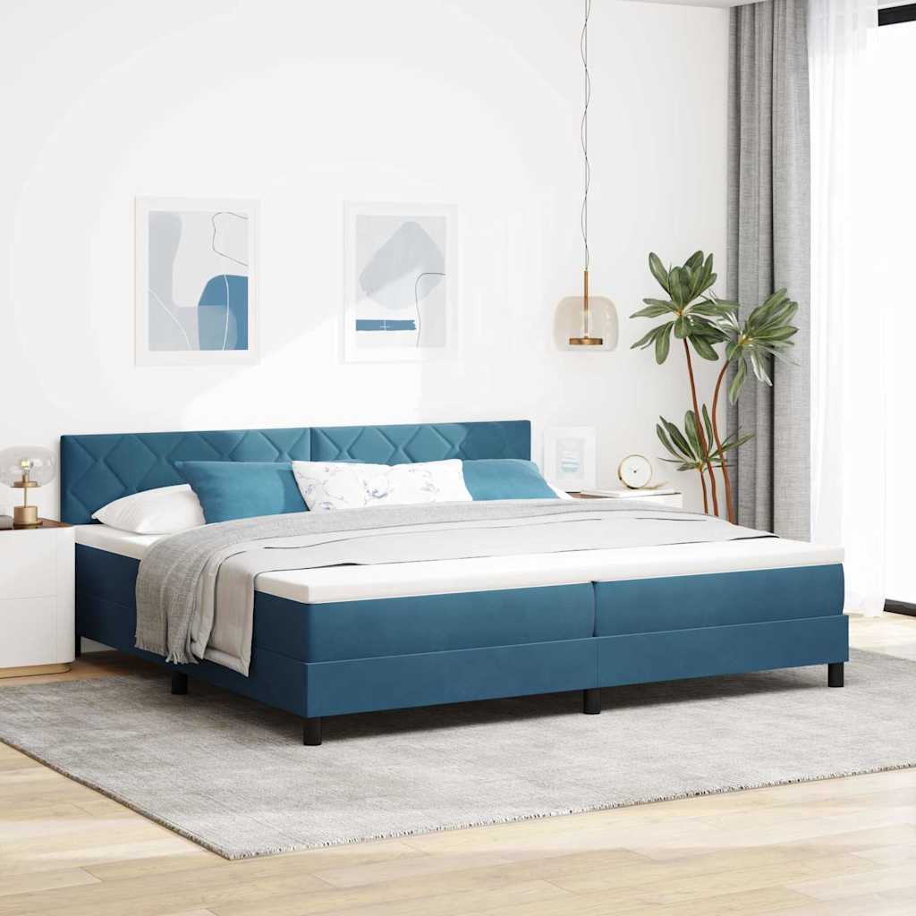 Boxspring Bed Met Hoofdeinde Fluweel