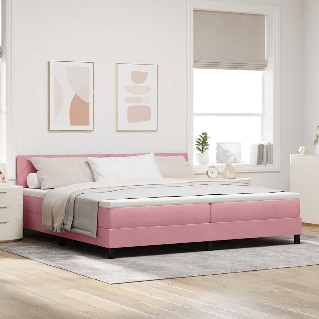 Boxspring Bed Met Hoofdeinde Fluweel