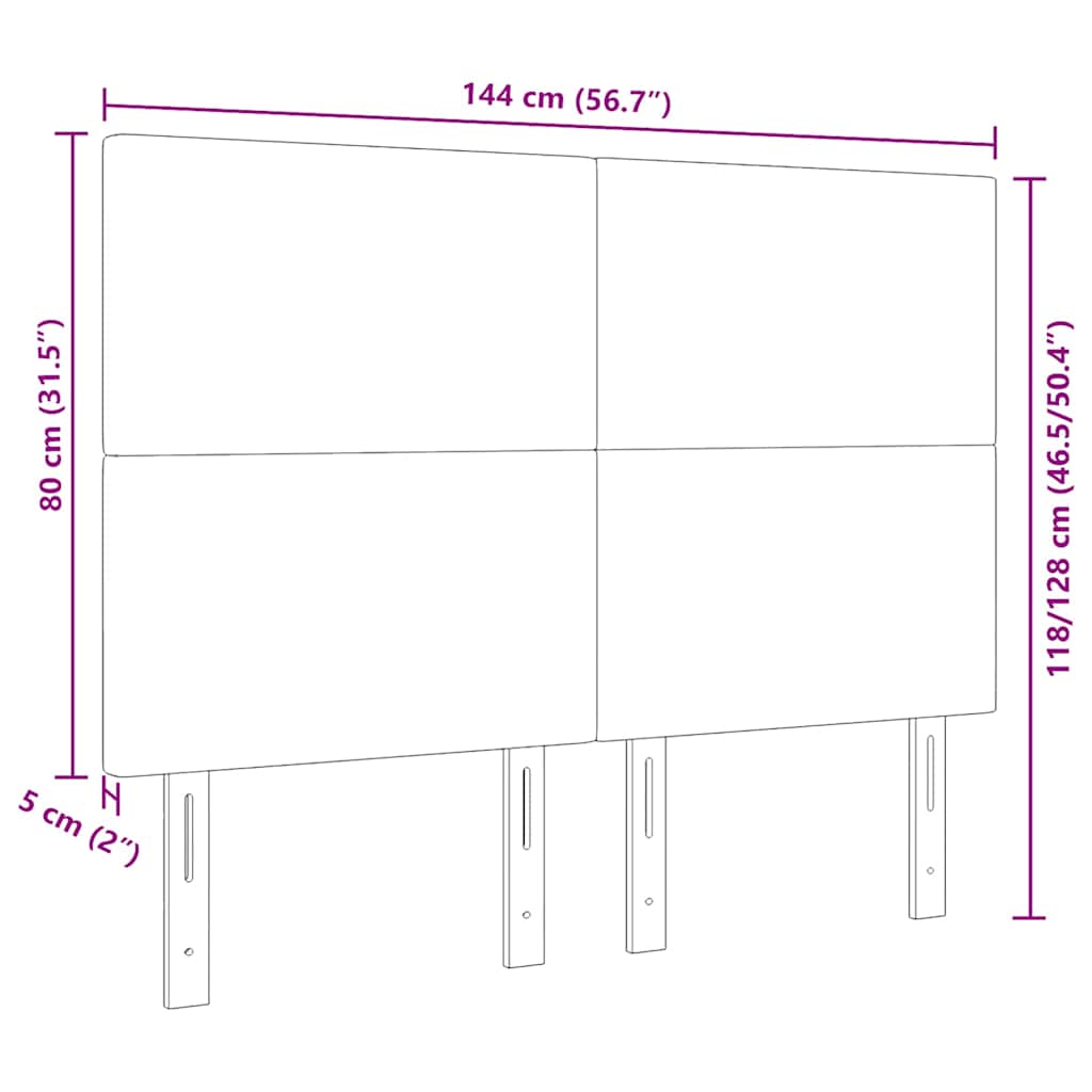Hoofdbord 144 Cm Corduroy Stof