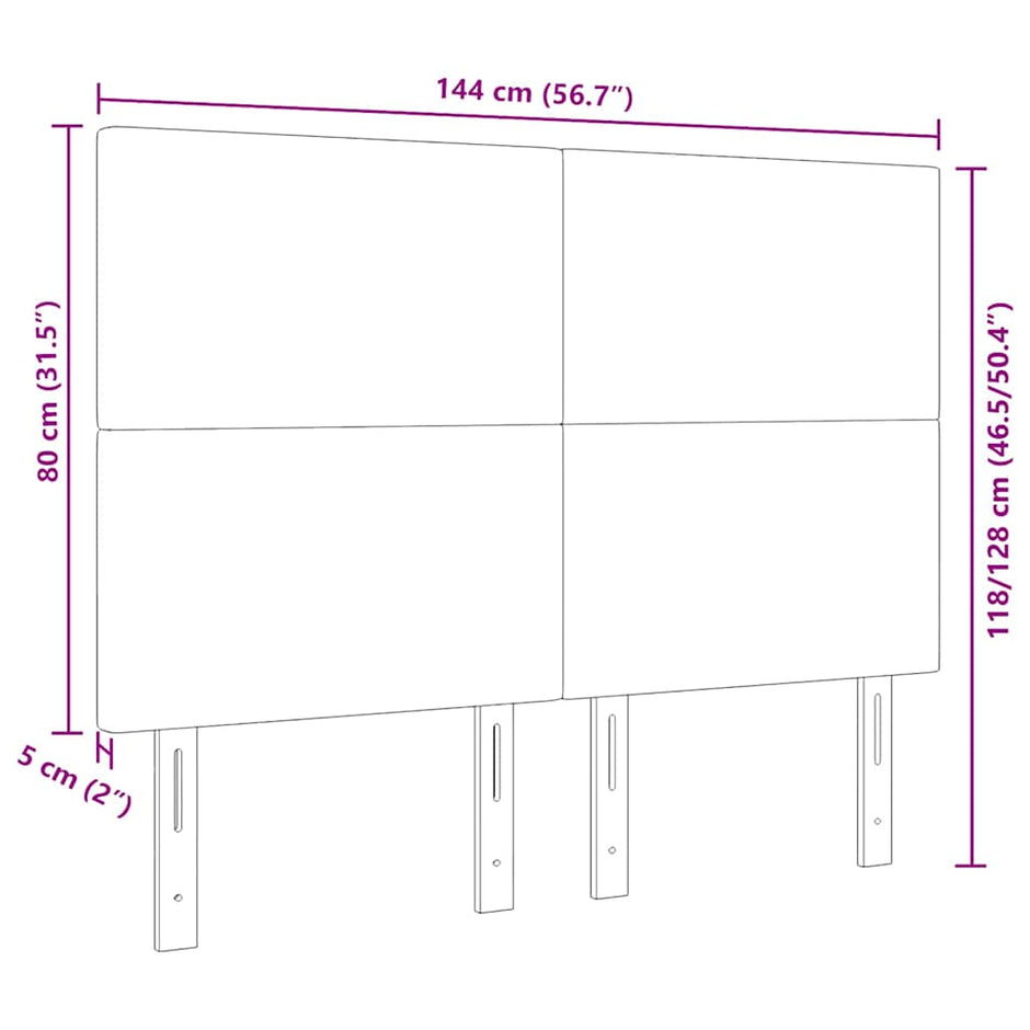 Hoofdbord 144 Cm Corduroy Stof