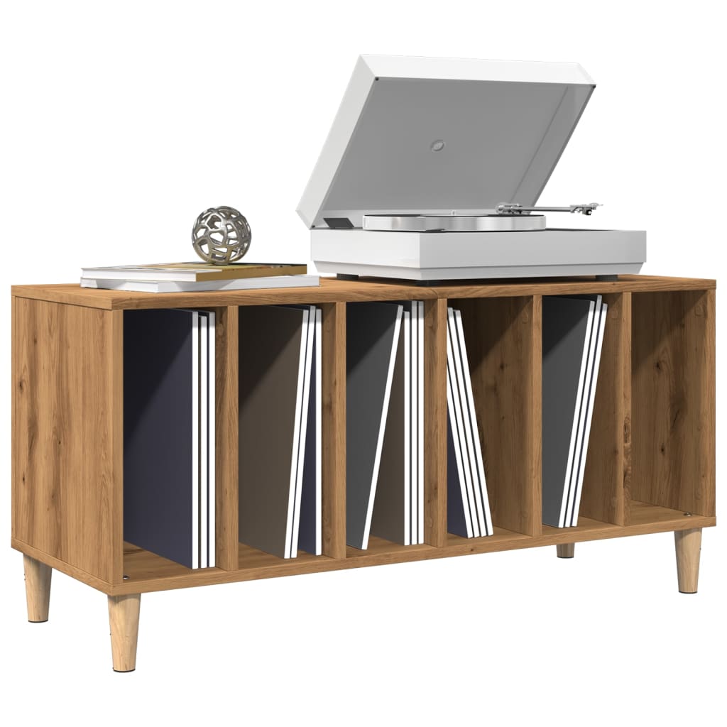 Platenkast Met Plank 100 X 38 X 48 Cm Bewerkt Hout