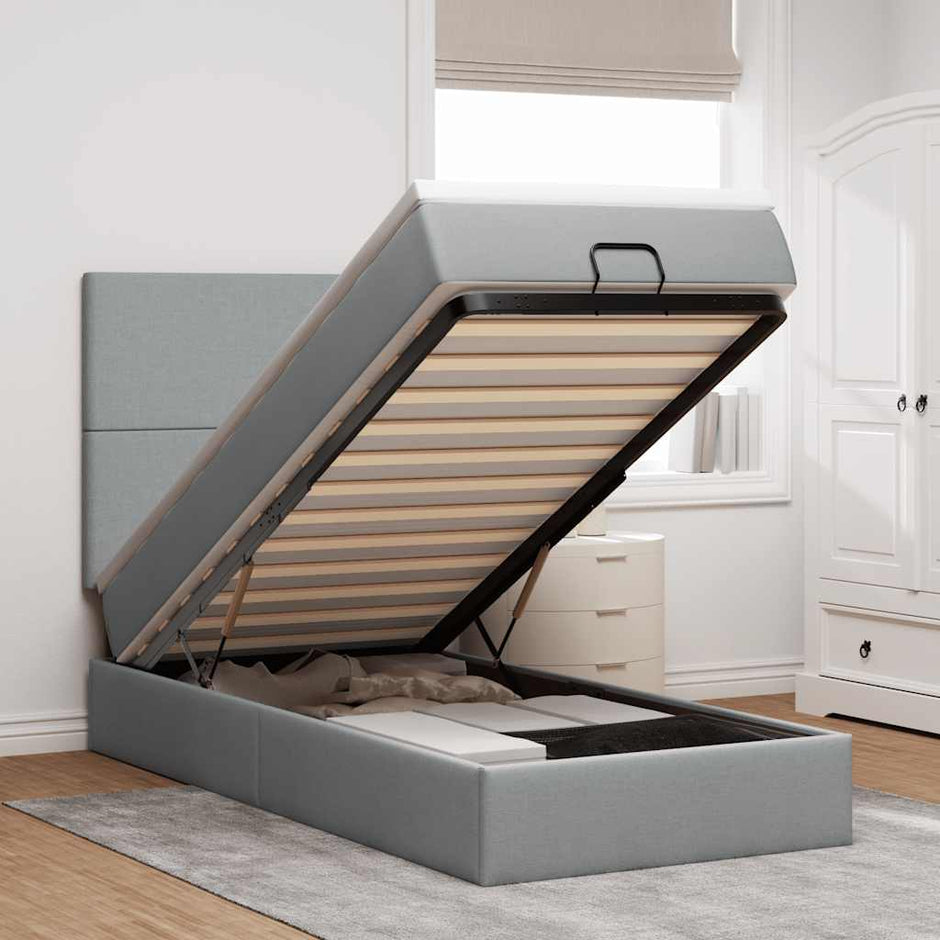 Ottoman Bed Met Matras 140X190Cm Stof