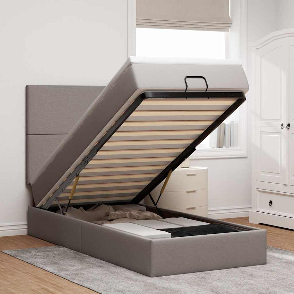 Ottoman Bed Met Matras 140X190Cm Stof