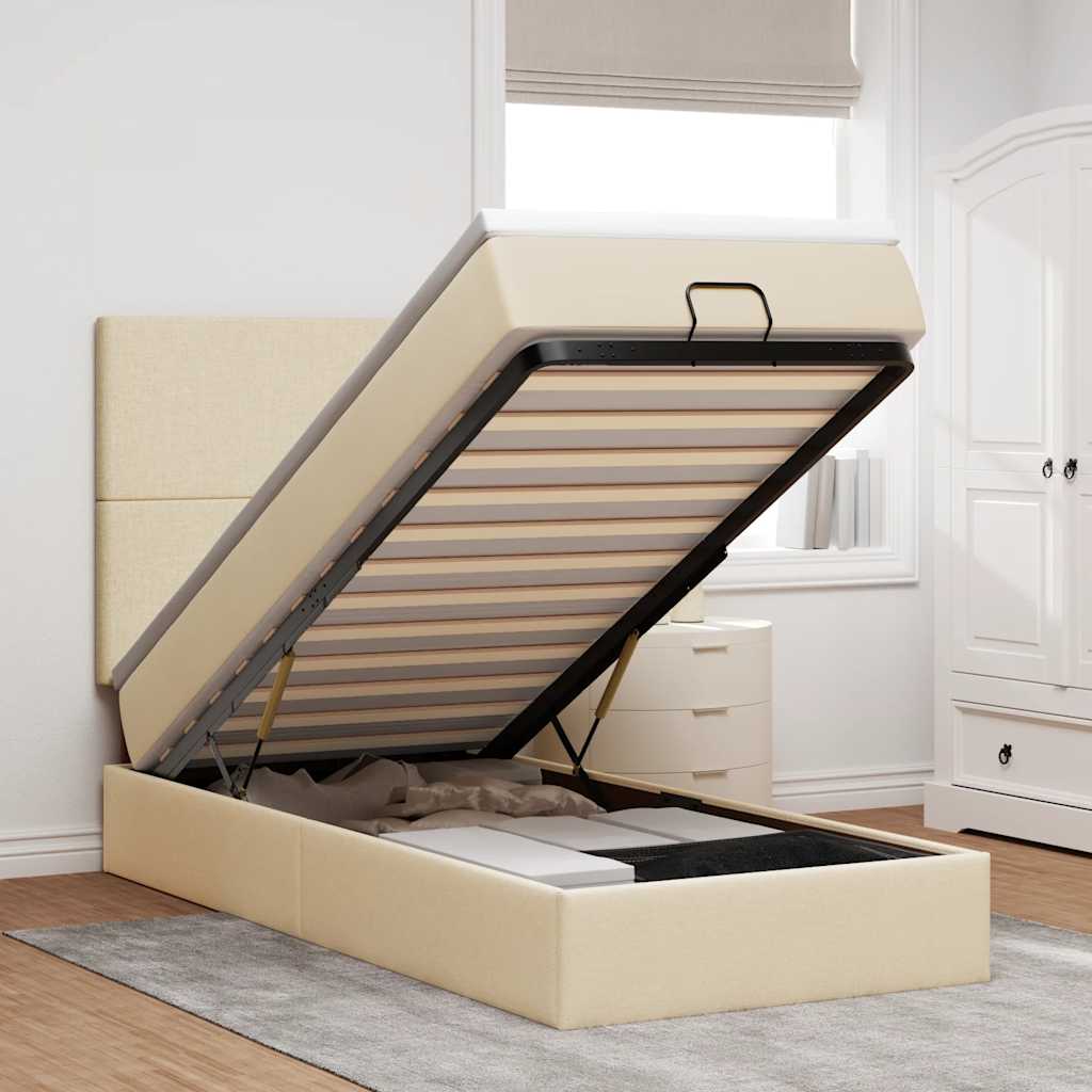 Ottoman Bed Met Matras 140X190Cm Stof