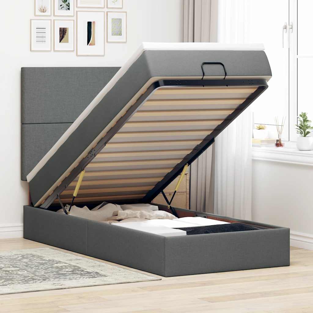 Ottoman Bed Met Matras 140X190Cm Stof