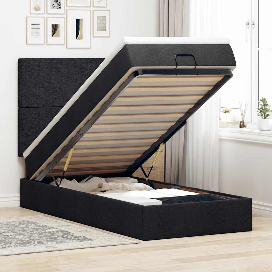 Ottoman Bed Met Matras 140X190Cm Stof