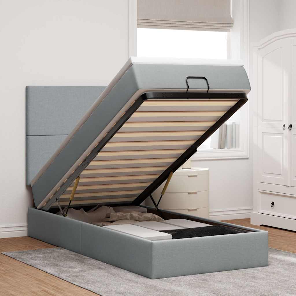 Ottoman Bed Met Matras 140X190Cm Stof