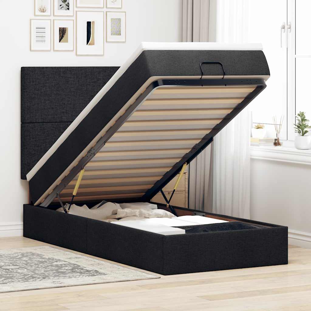 Ottoman Bed Met Matras 140X190Cm Stof