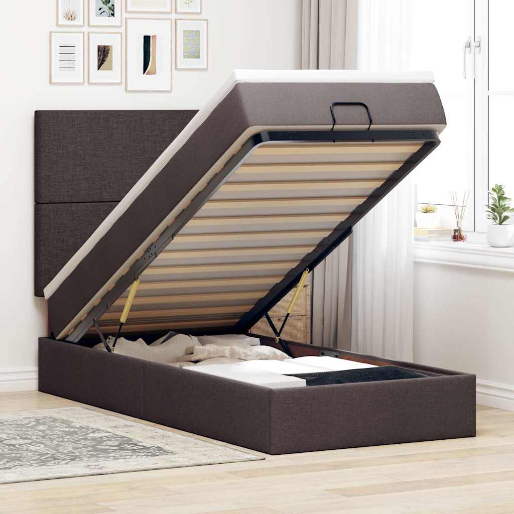 Ottoman Bed Met Matras 140X190Cm Stof