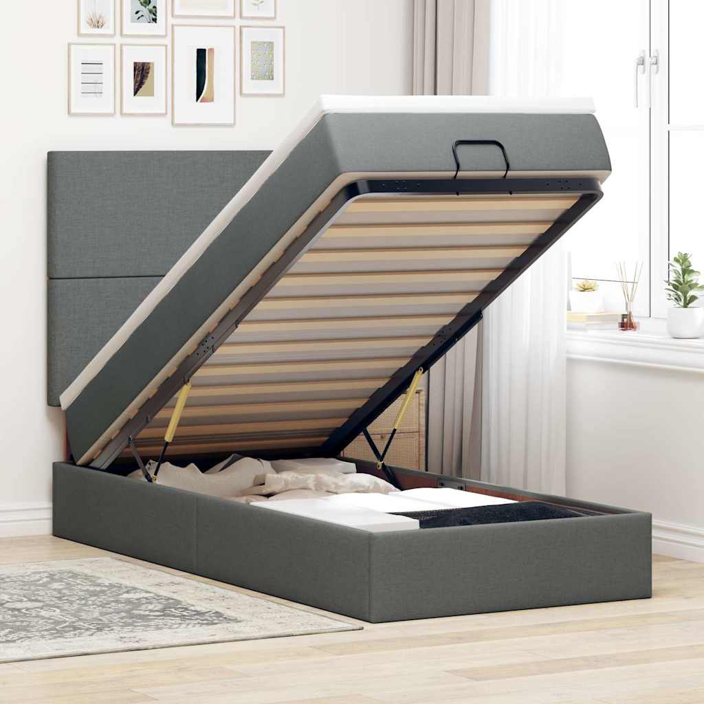 Ottoman Bed Met Matras 140X190Cm Stof