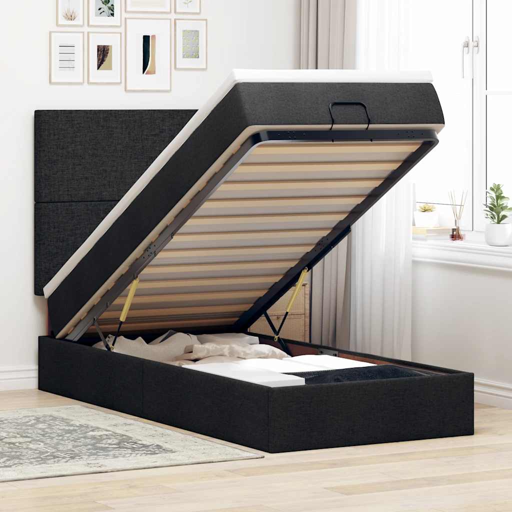 Ottoman Bed Met Matras 140X190Cm Stof