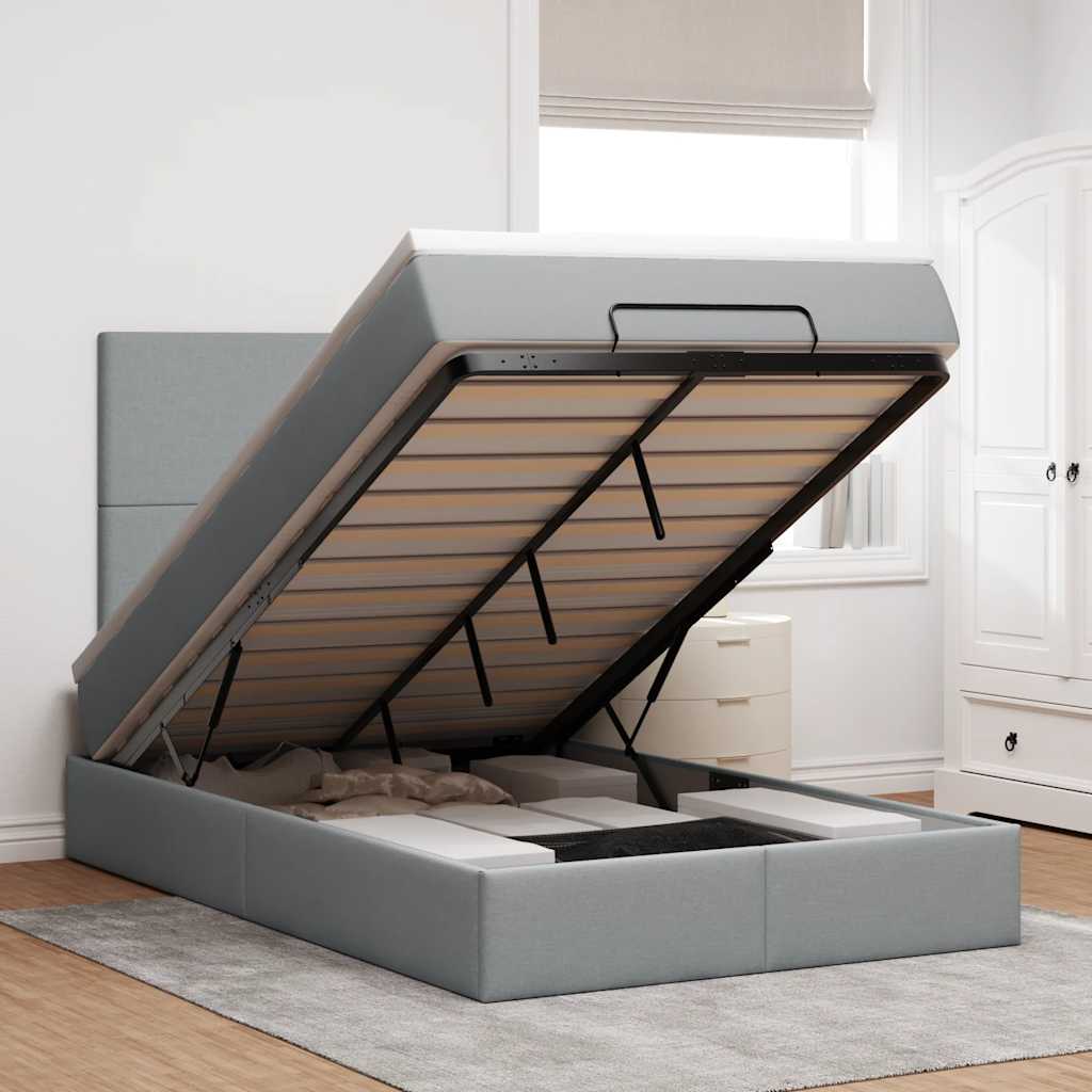 Ottoman Bed Met Matras 140X190Cm Stof