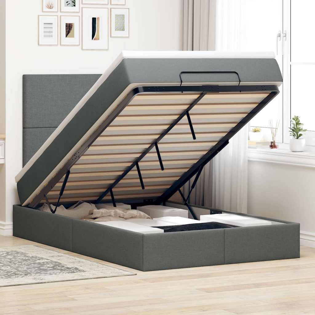 Ottoman Bed Met Matras 140X190Cm Stof