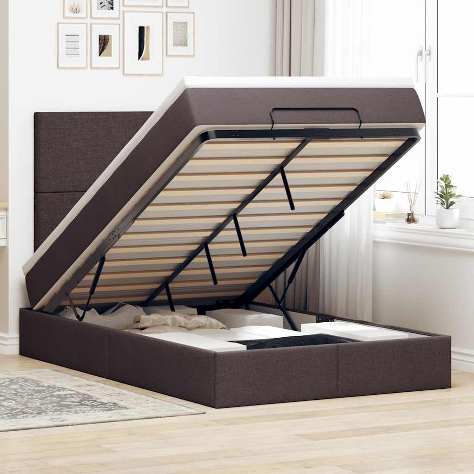Ottoman Bed Met Matras 140X190Cm Stof