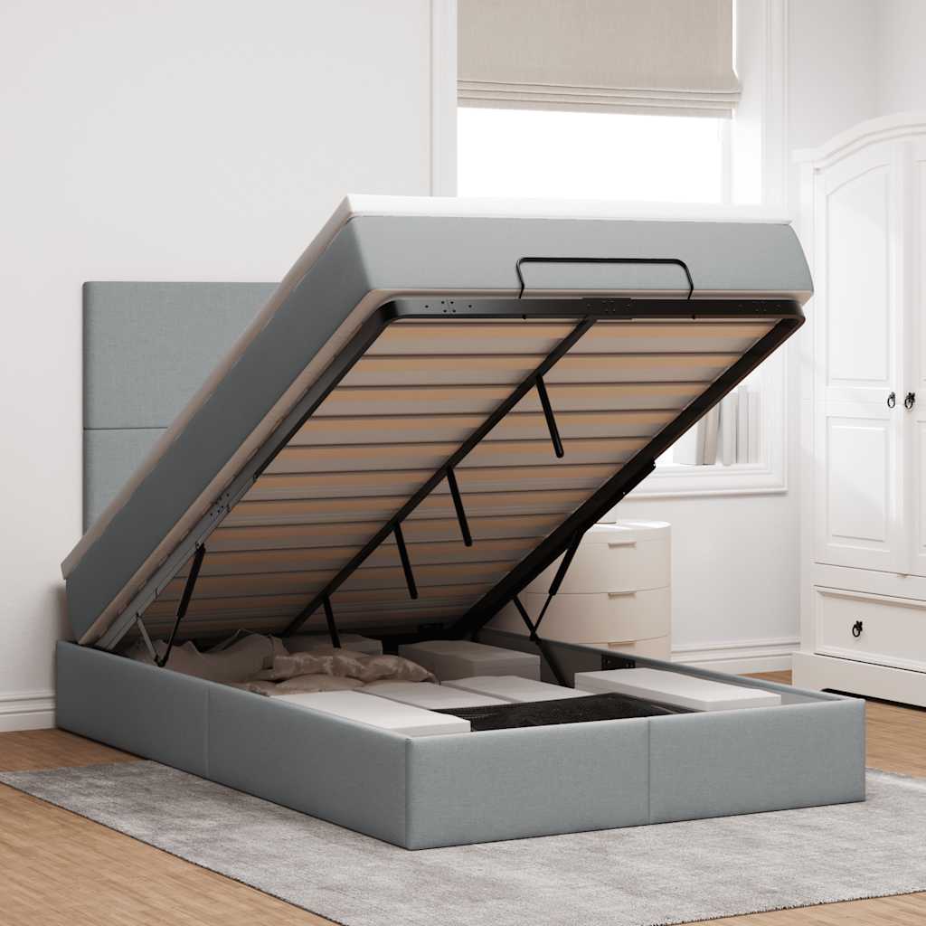 Ottoman Bed Met Matras 140X190Cm Stof