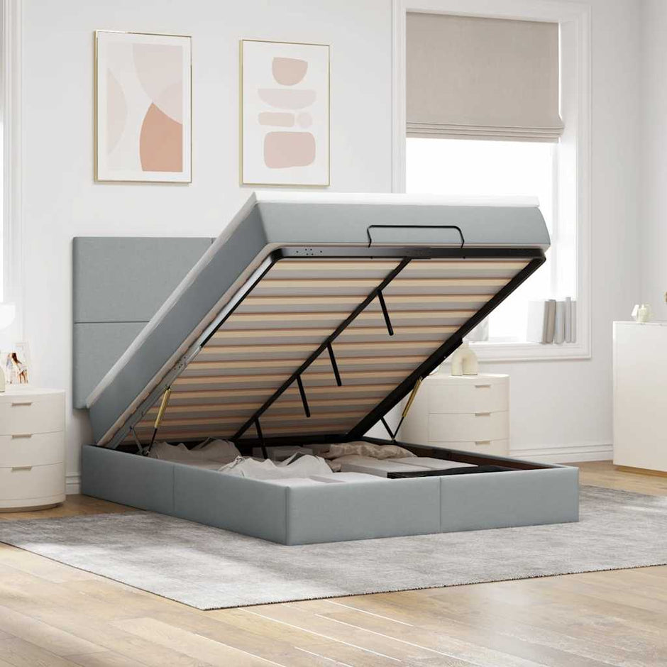 Ottoman Bed Met Matras 140X190Cm Stof
