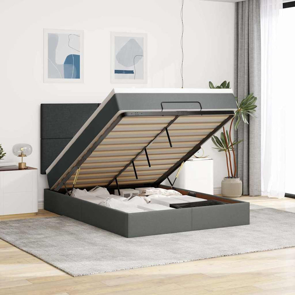 Ottoman Bed Met Matras 140X190Cm Stof