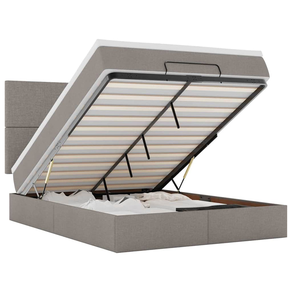 Ottoman Bed Met Matras 140X190Cm Stof