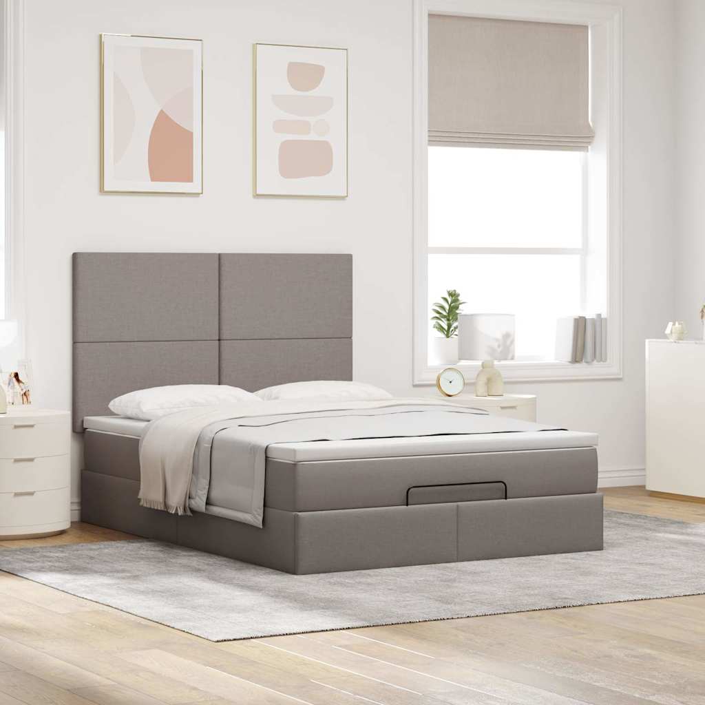 Ottoman Bed Met Matras 140X190Cm Stof