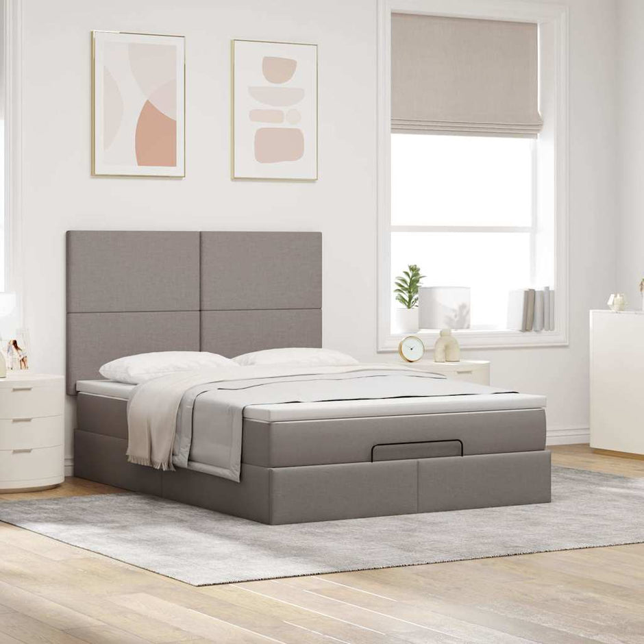 Ottoman Bed Met Matras 140X190Cm Stof