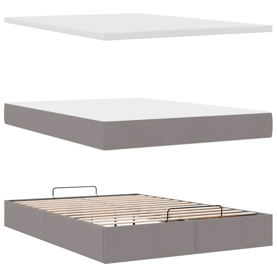 Ottoman Bed Met Matras 140X190Cm Stof