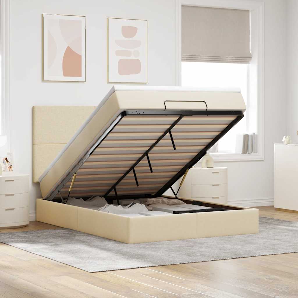 Ottoman Bed Met Matras 140X190Cm Stof