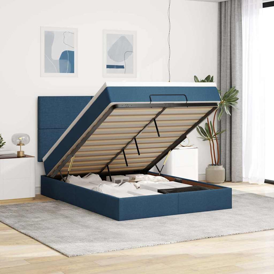 Ottoman Bed Met Matras 140X190Cm Stof