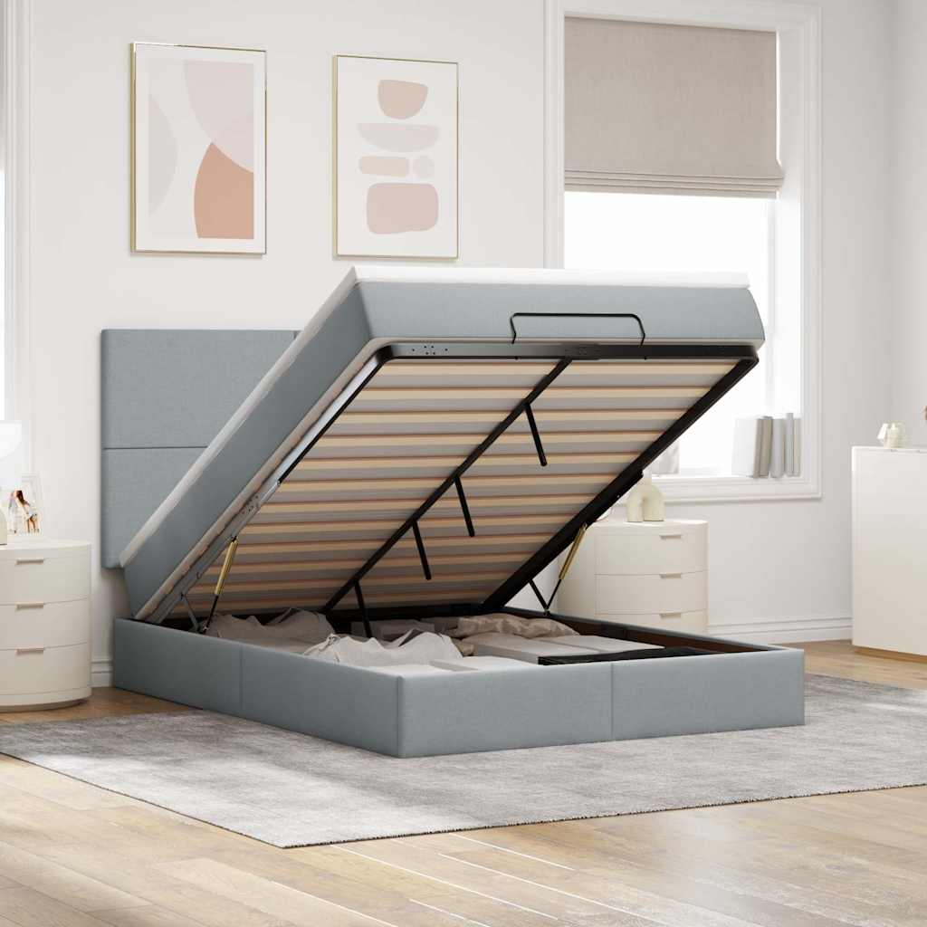 Ottoman Bed Met Matras 140X190Cm Stof