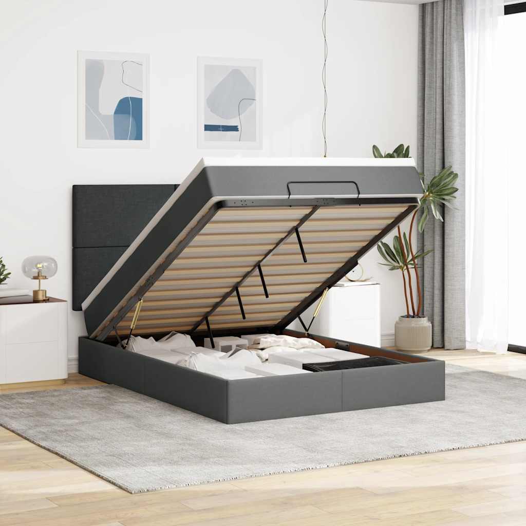 Ottoman Bed Met Matras 140X190Cm Stof