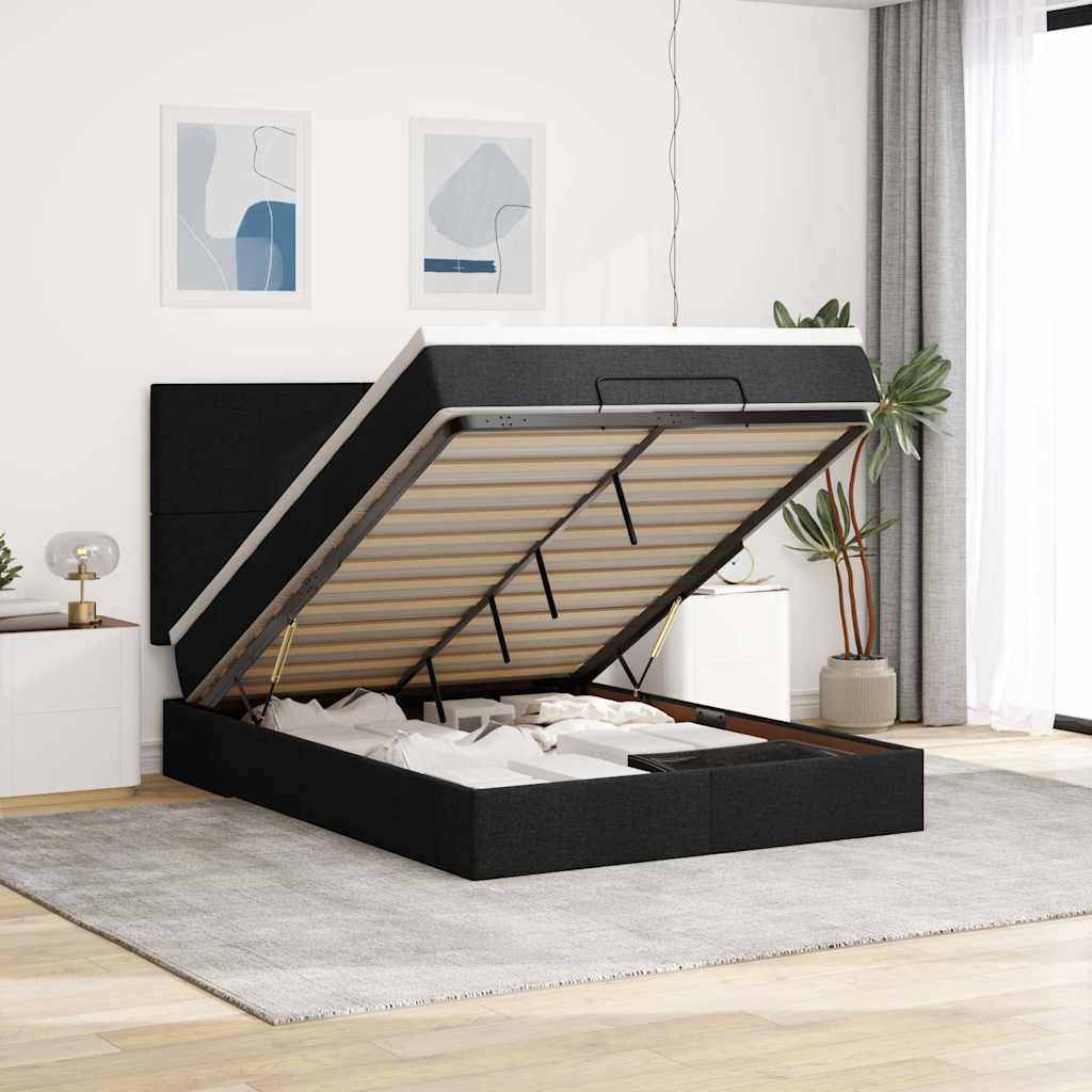 Ottoman Bed Met Matras 140X190Cm Stof