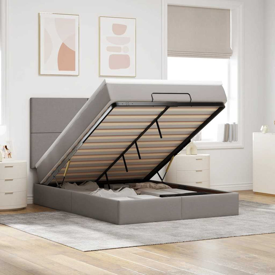 Ottoman Bed Met Matras 140X190Cm Stof