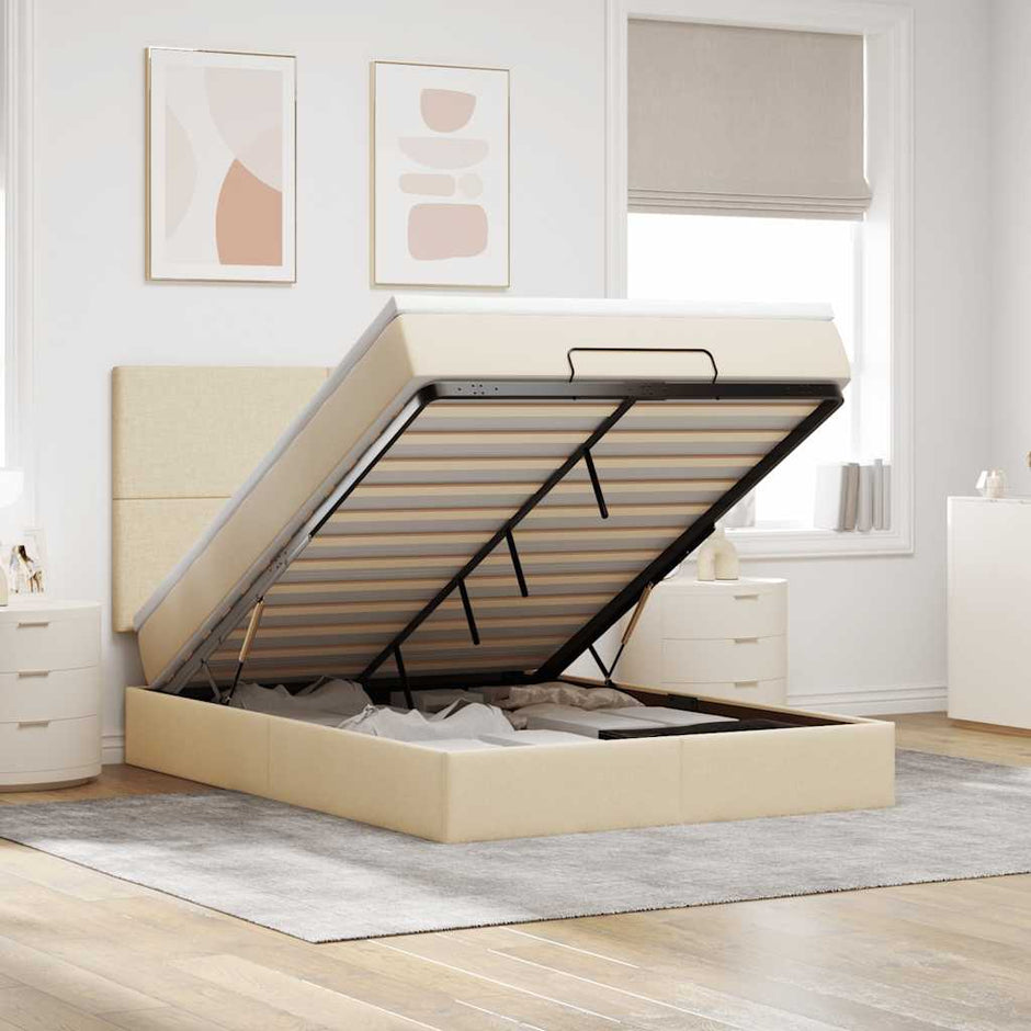 Ottoman Bed Met Matras 140X190Cm Stof