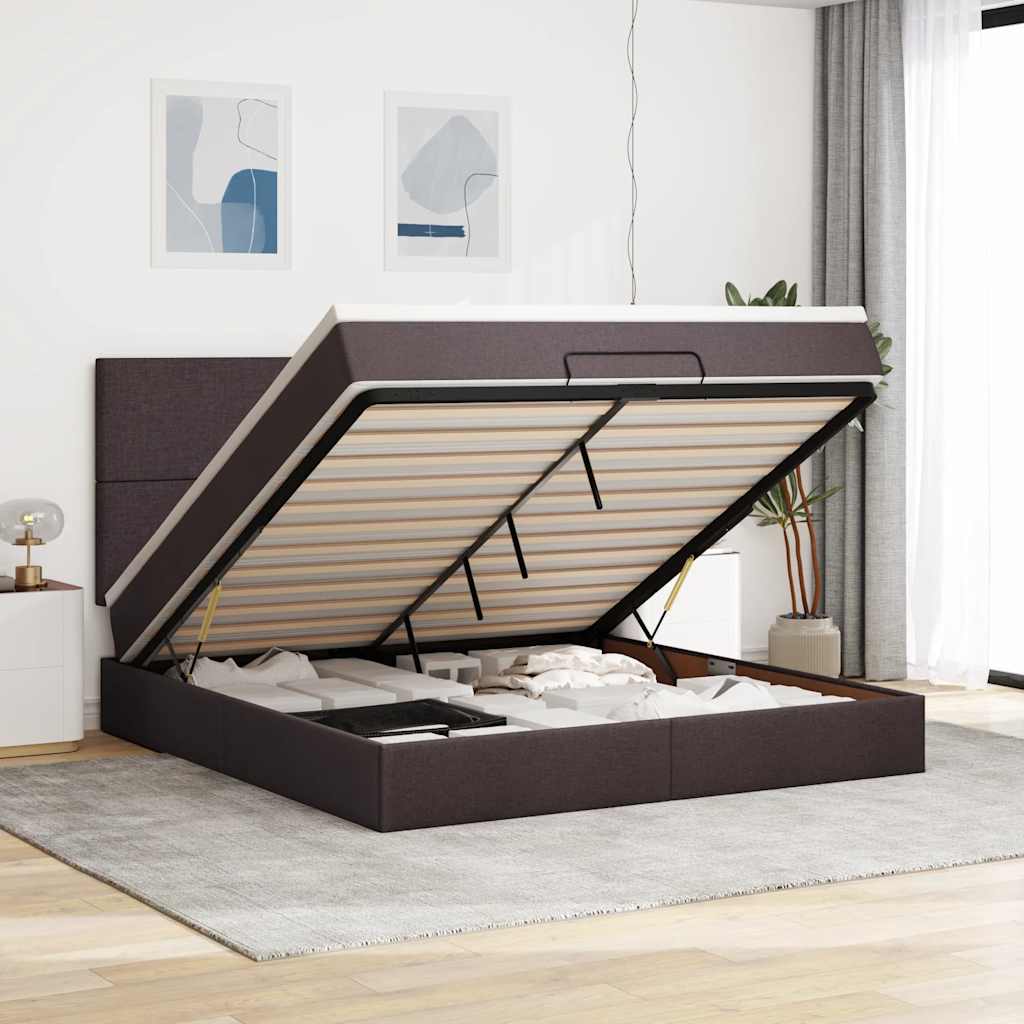 Ottoman Bed Met Matras 140X190Cm Stof