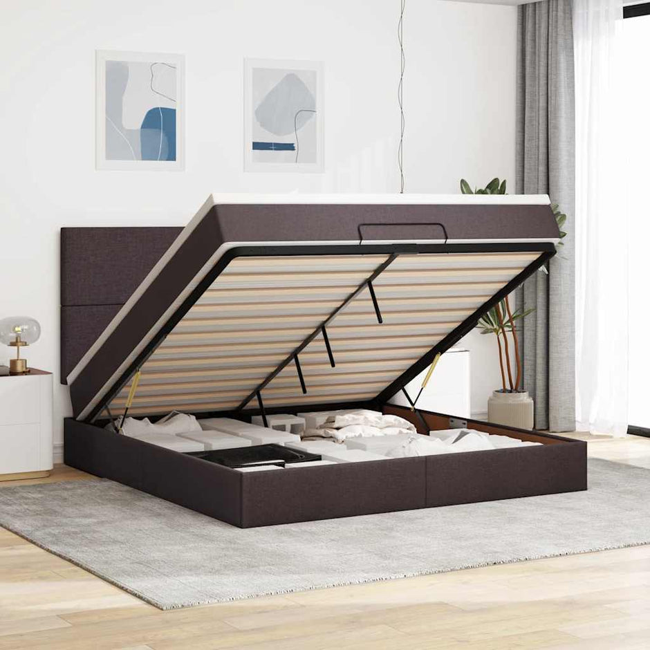 Ottoman Bed Met Matras 140X190Cm Stof
