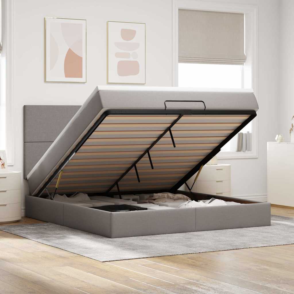 Ottoman Bed Met Matras 140X190Cm Stof